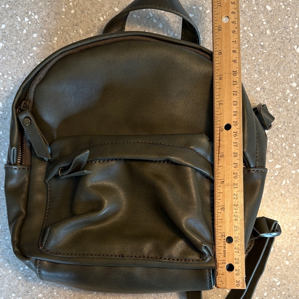 Universal Thread Dark Brown/ Olive Mini Backpack - image 8